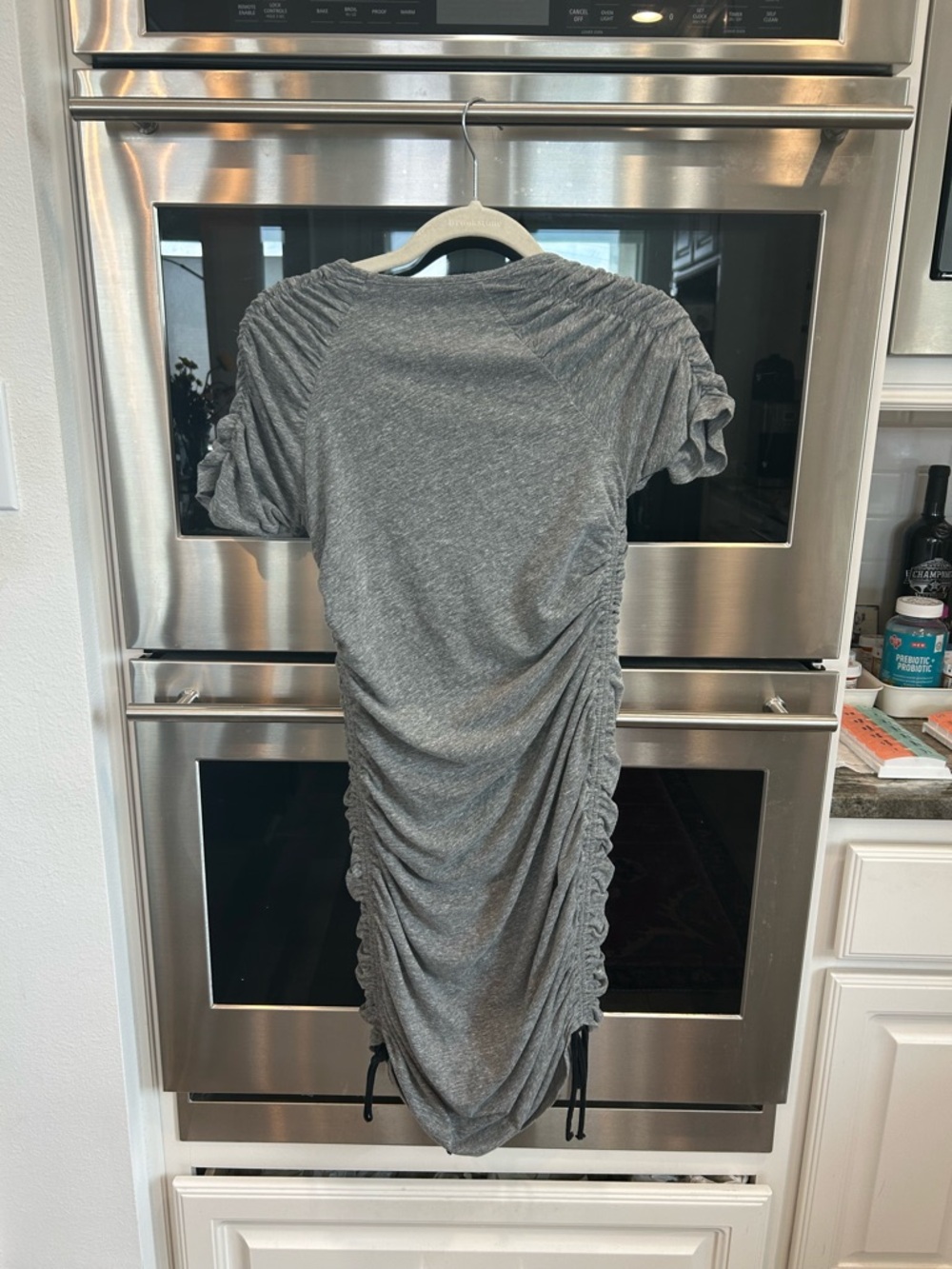 cinq a sept Ruched  Mini Dress with Drawstring Hem size S slight wear - Picture 5 of 5